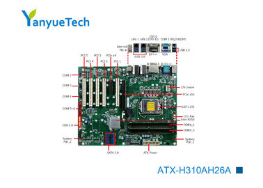 PCI industriale della scanalatura 5 di COM 10 USB 7 di lan 6 del chip 2 di Intel@ PCH H310 della scheda madre di ATX-H310AH26A ATX/scheda madre di Intel